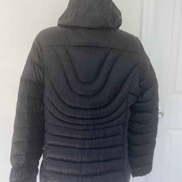 a.n.a Down Puffer Jacket Packable Hooded Sz Xl Black Cozy Winter Goth core - Picture 11 of 14